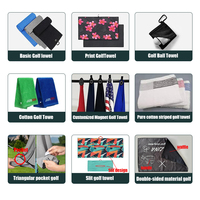 Serviette de golf personnalisée pour sports de plein air Serviette de golf gaufrée à sublimation magnétique en microfibre avec aimant