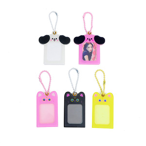 Porte-clés créatif avec pendentifs en <span class=keywords><strong>plastique</strong></span>, protection de cartes, Collection de cartes d'identité, porte-Badge Photo en PP, porte-carte Photo - Product Image 5