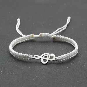Ethnic Handmade Braided Polyester Musical Note <strong>Bracelet</strong> for Unisex Music <strong>Teachers</strong> Gift for Band Choir Singers - Product Image 3
