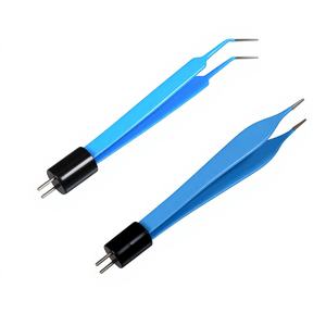คีมจับสองขั้วสำหรับศัลยกรรมประสาท สีน้ำเงิน สแตนเลสสตีล ใช้ซ้ำได้ ขนาด 0.5 มม. ยาว 10.2 ซม. - Product Image 1