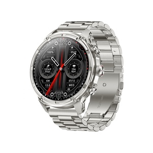 V99 Outdoor Smartwatch with Metal Strap 1.85" HD Display BT Call <b>Flashlight</b> 100+ Sports Modes Health Tracker for Men IOS Android - Product Image 4