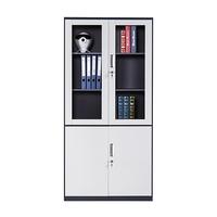 Armoire de rangement de bureau porte battante casier métallique à surface lisse pour classeur scolaire