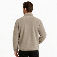 Veste polaire zippée intégrale AQTQ pour homme, avec poches contrastées, chaude et moelleuse, idéale pour la randonnée en plein air et le quotidien.