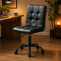 Chaise de bureau ergonomique pivotante à 360 degrés, moderne, en PU rembourré, en fer, contemporaine, multifonctionnelle, réglable en hauteur, personnalisable