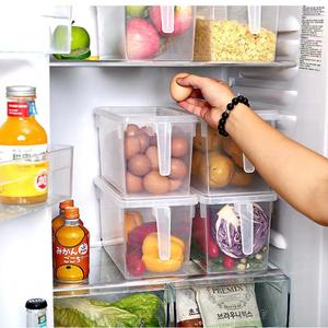 キッチン収納ボックス冷蔵庫オーガナイザープラスチック製透明ケースヘルメティック容器,食品冷凍ホーム用 - Product Image 2