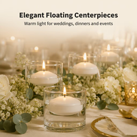 Bougies flottantes non parfumées, 2 pouces, blanches, pour centres de table, bougies pour les vacances