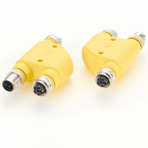 สายแยกไฟ M12 <span class=keywords><strong>K</strong></span> Code 5 ขา แบบ Y 1 ตัวเมีย เป็น 1 ตัวเมีย + 1 ตัวผู้ สำหรับเชื่อมต่อจ่ายไฟ 24V/48V สำหรับอุปกรณ์อุตสาหกรรม - Product Image 1