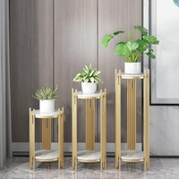 Étagère à fleurs en métal de style moderne minimaliste de luxe léger, sur pied, en forme d'échelle, pour salon