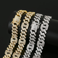 Collier pour chien Hip Hop Miami pour homme, diamant Moissanite VVS glacé, chaîne cubaine en or rose 14k 18k 24k en argent 925