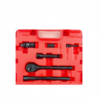 Clé à cliquet à 72 dents avec douilles à anneau épaissies colorées, jeu d'outils de 1/2 pouce en acier au chrome-vanadium, outils à main