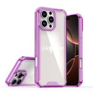 Lichicase <span class=keywords><strong>2</strong></span> trong 1 được thiết kế tinh thể rõ ràng Acrylic trở lại Tấm vỏ điện thoại cho Xiaomi 17 17pro 17Promax thời trang trường hợp - Product Image 6