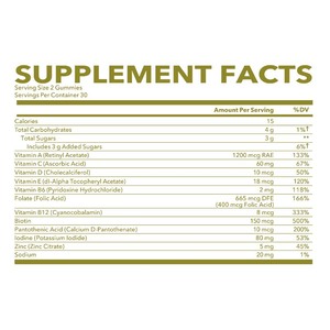 프라이빗 라벨 성인용 멀티비타민 구미, 에너지, 면역 건강, 비타민 및 미네랄 보충제 (남녀공용) - Product Image 3