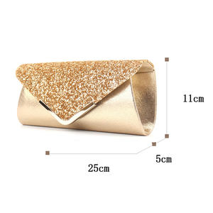 Borsa da Sera Elegante con Patta Glitterata per Donna, Grande Capacità, Brillante, Abbinabile a Abiti da Cerimonia, Clutch per Matrimoni e Banchetti - Product Image 5