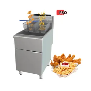 American Style Commercial Kfc Potato Chip Vertical Gas Temperature Controlled Deep Fryer
