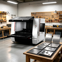 Nueva Cortadora Láser de Fibra CNC 1390 de Alta Precisión, Diseño Pequeño Totalmente Cerrado, Refrigeración por Agua, 1000W-12000W, Corte de Láminas Metálicas Hiwin