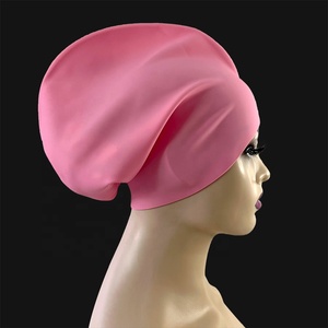 <span class=keywords><strong>Bonnet</strong></span> <span class=keywords><strong>de</strong></span> <span class=keywords><strong>bain</strong></span> en silicone imperméable à grandes têtes avec logo personnalisé pour dreadlocks bouclés tisse des tresses - Product Image 2