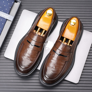 Mocasines de Cuero Suave para Hombre, Negros y Marrones, Zapatos Formales de Negocios, Talla Adulto 9111 - Product Image 4