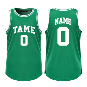 Kaus olahraga basket pria, seragam sulaman jahitan reversibel jersey dan celana pendek - Product Image 4