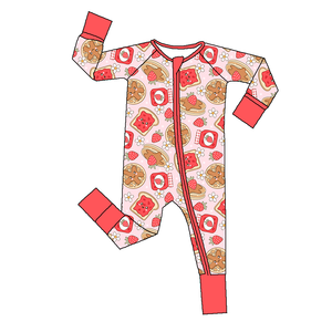 Vêtements de bébé en bambou avec fermeture éclair imprimée patchwork personnalisé pyjamas garçons de 0 à 12 <span class=keywords><strong>mois</strong></span> barboteuses tricotées combinaison une pièce - Product Image 3
