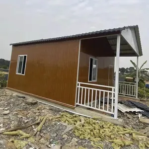 中国预制住宅农民房用木质夹芯板预制钢别墅预制住宅