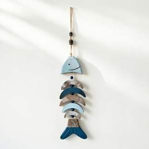 Gran Decoración de Pared de Madera Vintage con Diseño de Pez Tallado y Patrón Animal Moderno, Ideal para Graduaciones y Bodas, Atrae la Buena Suerte - Product Image 1