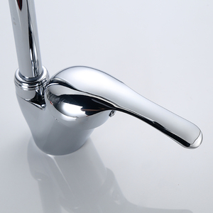 Chất lượng cao Chrome xử lý đơn linh hoạt cổ dài boong gắn nước lạnh bồn rửa nhà bếp vòi nước - Product Image 4