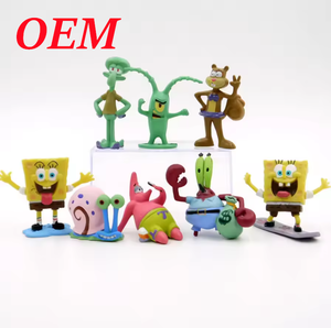 Portachiavi con Action Figure di <span class=keywords><strong>SpongeBob</strong></span> in Plastica OEM, Giocattolo da Collezione Non Tossico, Personalizzabile in Dimensioni e Colore - Product Image 2