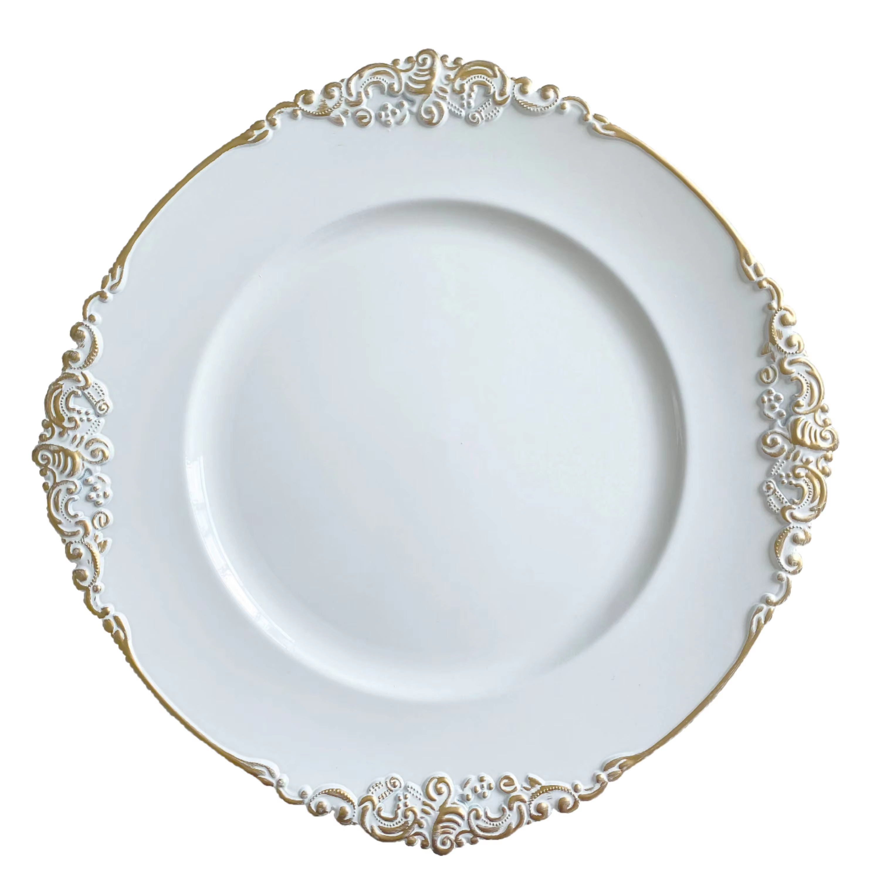 White with  gold