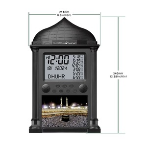 <span class=keywords><strong>Horloge</strong></span> de bureau numérique LED <span class=keywords><strong>moderne</strong></span> avec rappel de prière Azan <span class=keywords><strong>Adhan</strong></span>, alarme et calendriers pour les heures de prière musulmanes islamiques Hijri - Product Image 5