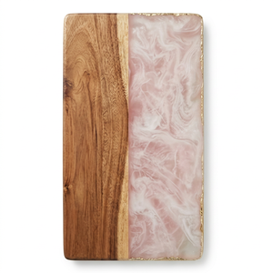 Tabla de Cortar Rectangular de Bambú con Aspecto de Mármol, Bandeja para Servir, Tabla de Cocina Personalizada, Tamaño Personalizado, Tabla de Alta Calidad - Product Image 1