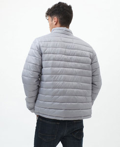 Veste matelassée coupe-vent et respirante pour homme Quick Apparels, service OEM, hiver, décontractée, col montant, nylon/coton avec fermeture éclair - Product Image 3