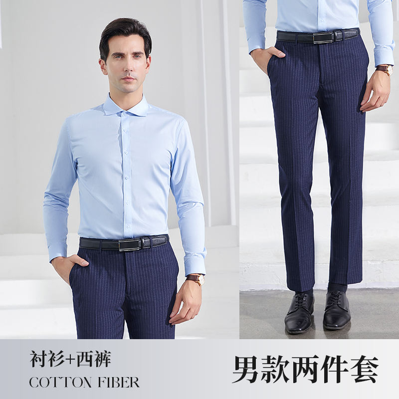 Camicia+pantaloni azzurri da uomo