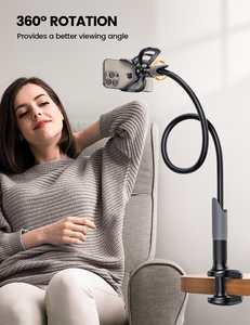 Lamicall LS05 New Design Full Metal Gooseneck Phone Stand Lazy Arm Phone Mount Bed Desk <strong>Holder</strong> Bracket Clamp <strong>2026</strong> Trending - Product Image 2