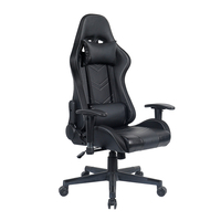 Chaise de jeu en cuir noir réglable rvb, fauteuil ergonomique pivotant en cuir avec led, vente en gros