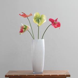 M152 لوازم ديكورات زفاف للمنزل Kwiaty Sztuczne الزهور محاكاة أوراق زهرة ريال اللمس مصنع <span class=keywords><strong>Anthurium</strong></span> الحرير الاصطناعي <span class=keywords><strong>Anthurium</strong></span> - Product Image 4