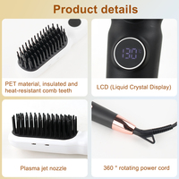 Brosse lissante à cheveux au plasma professionnelle, anti-brûlure et chauffe rapidement, fer à lisser pour cheveux, produit de beauté de qualité salon, stocks américains