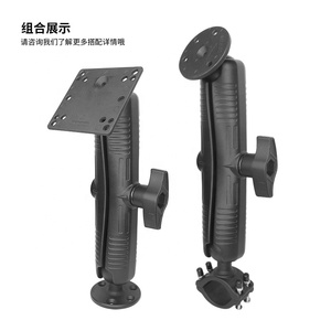 2.25" AMPS Round Base to 100x100VESA Plate with 33cm Long Double <b>Socket</b> Arm for Heavy Duty Forklift/Tractor for Ram Mounts - Product Image 3