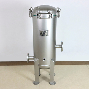 Boîtier de filtre à cartouche d'eau à 7 cœurs en acier inoxydable SUS314/316L avec pied de support (7x20") - Product Image 4