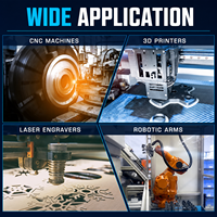 Rail de guidage linéaire HG25 avec curseur fixe, butée anti-collision, poignée et bloc de positionnement pour machine CNC, imprimante 3D, laser