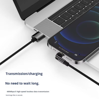 Kabel Data Tipe-C Putar dengan Colokan Magnetik untuk Pengisian Cepat Smartphone, Kabel Data 3 in 1
