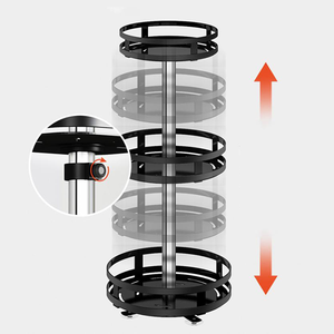 <span class=keywords><strong>3</strong></span>-stufiges Gewürzregal Edelstahl-drehbares Küchenregal Aufbewahrungsregal Gewürz-Ständer-Set für Glas-Gewürzglas auf Ständer - Product Image 3
