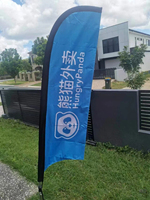 Drapeaux de plage personnalisés, drapeaux à plumes, bannières en forme de larme, base de poteau pour la promotion d'événements, la publicité, l'affichage, les cadeaux de salon professionnel