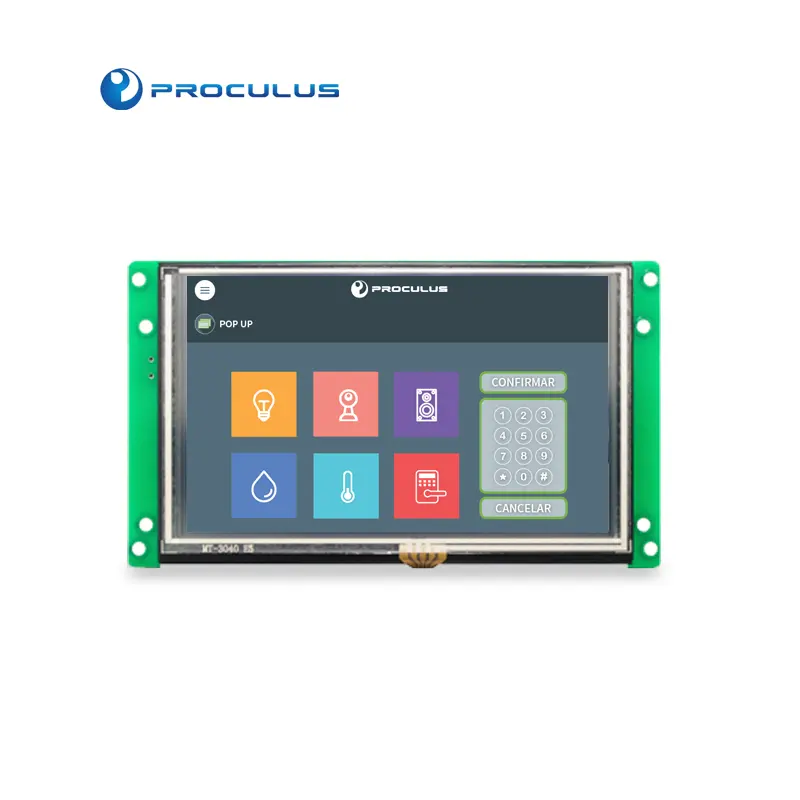 Proculus 10.1インチuartモジュールlcdパネルuartおよびrs232tftディスプレイ医療機器用の柔軟なoledディスプレイ画面