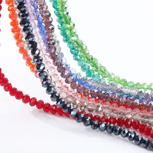 Crystal Glass beads In Bulk Wholesale Rondelle glass Crystal Beads For jewelry making