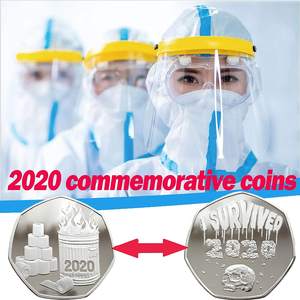 2020 Handgefertigte Gedenkmünzen Ich Überlebte Souvenir-Münzen Medaille Sammlerstück Doppelseitige Münzen Kundenspezifische Metall-Plastik-Box Liebe 30g - Product Image 6