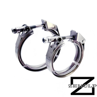 Kit de colliers de serrage double en V à dégagement rapide, poli miroir, en acier inoxydable SS304, sur mesure OEM, pour tuyau d'échappement turbo de 3,0 pouces, robustes