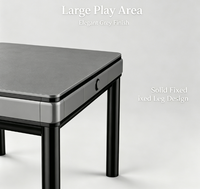 Table de Mahjong Automatique Multifonctionnelle en Acier Inoxydable – Bureau de Jeu Durable pour 4 Joueurs – Idéale pour les Fêtes et le Divertissement Intérieur