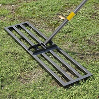 Râteau de nivellement de pelouse robuste pour jardin, terrain de golf, ferme et pâturage
