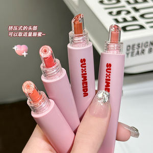 Label pribadi 6 warna Gloss pelembab Lip Glaze Lipstik berbasis Mineral desain baru MOQ rendah - Product Image 1