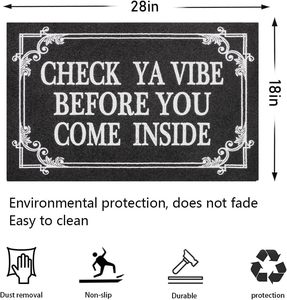HAPTON Paillasson avec texte allemand 'J'avais compris que ce jour serait laid' Message de bienvenue ironique antidérapant lavable noir 60 x 40 cm - Product Image 6